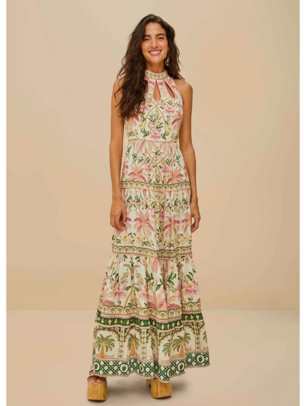 FARM Rio Palm Dream Off-White Sleeveless Maxi Dress - Sold out online!!